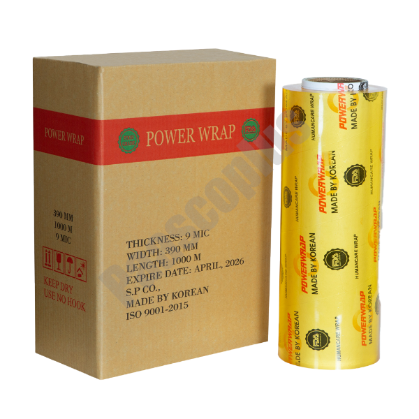 سلفون powerwrap عرض 39 سانت ضخامت 9 میکرون طول 1000 متر