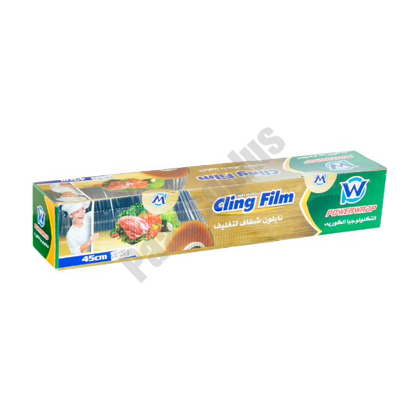 سلفون تیغه فلزی powerwrap عرض 45 سانت ضخامت 12 میکرون طول 147 متر