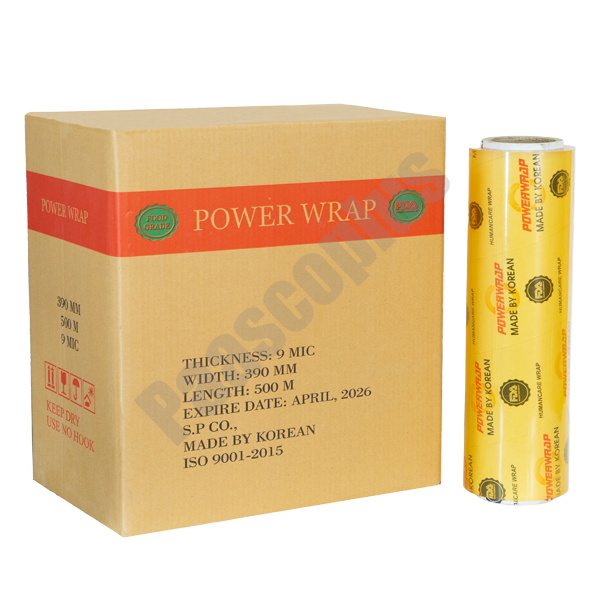 سلفون powerwrap عرض 39 سانت ضخامت 9 میکرون طول 500 متر