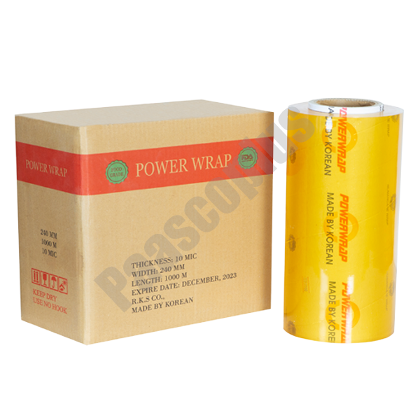 سلفون power wrap عرض 24 سانت ضخامت 10 میکرون طول 1000 متر