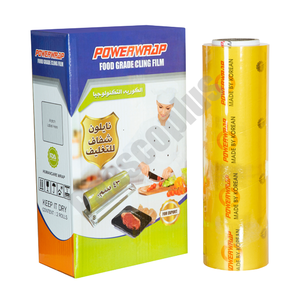 سلفون power wrap عرض 43 سانت ضخامت 14 میکرون طول 500 متر