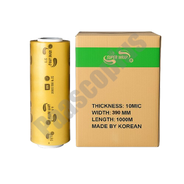 استرچ سوپررپ عرض 39 سانت ضخامت 10 میکرون طول 1000 متر